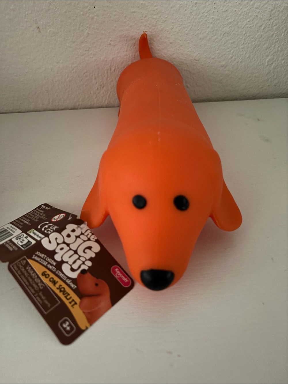 NWT Keycraft: The Big Squij Jumbo Dachshund Dog Sensory Squishy
